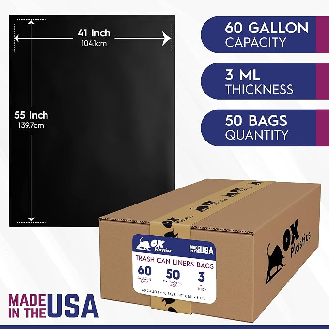 Ox Plastics Trash Can Liners Bags - Image 3