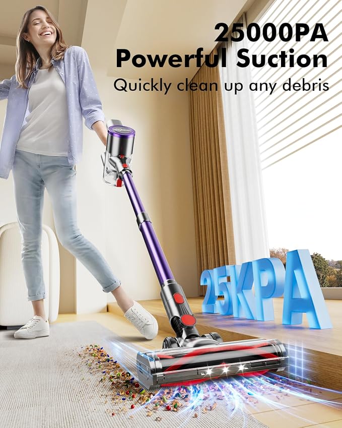Cordless Vacuum Cleaner, 25kPA Vacuum Cleaners - Image 2