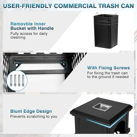 IRONWALLS Indoor/Outdoor Trash Can - Image 7
