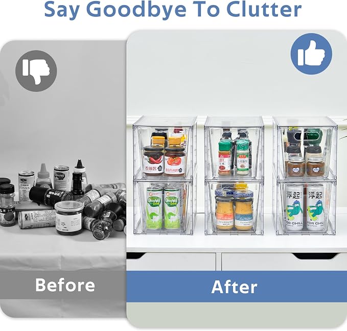 Plastic Drawers Storage, Acrylic Storage Bins - Image 7
