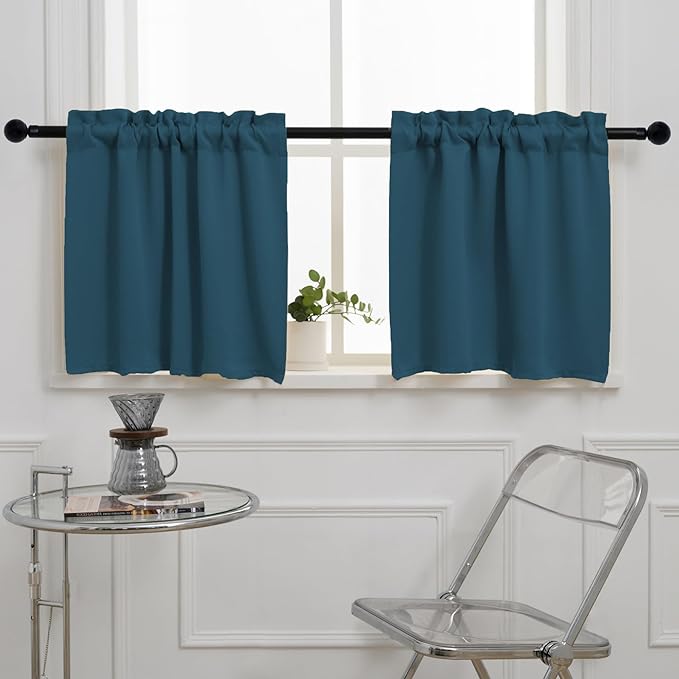 Pickluc Cafe Curtain 36 Inches Length, Rod Pocket Kitchen Curtain, Short by PICKLUC
