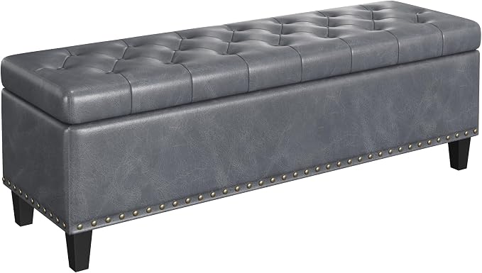 Storage Ottoman Bench, 51-Inch Large Storage Ottoman - Image 8