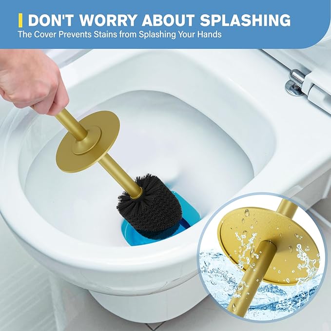UPTRONIC Toilet Brush, Aluminum Alloy Toilet Brush and Holder Set - Image 4