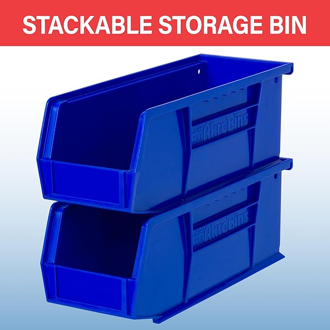 Akro-Mils 30224 AkroBins Plastic Storage Bins, Space-Saving Stackable Bins - Image 5