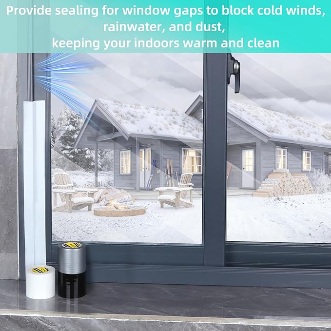 3Pack MILEQEE Window Weather Stripping Door Seal Tape White, 1in x 33FT - Image 3