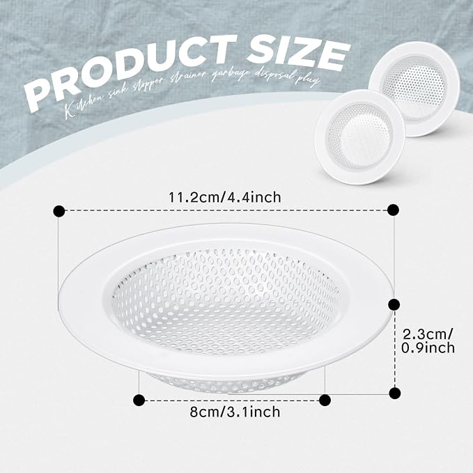 Retisee 2 Pcs Sink Strainer Stainless Steel Kitchen Sink Drain Strainer Basket - Image 3