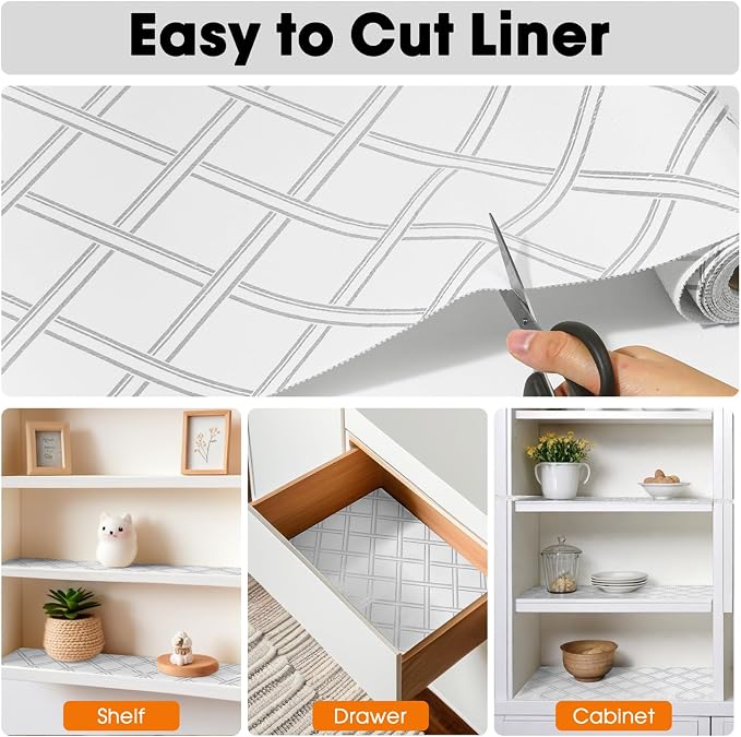 Drawer and Shelf Liners for Kitchen Cabinets Non-Adhesive Cabinet Liners Strong - Image 4