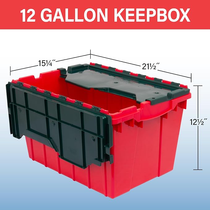Akro-Mils KeepBox 12 Gallon Storage Container, Nesting and Stackable Plastic - Image 3