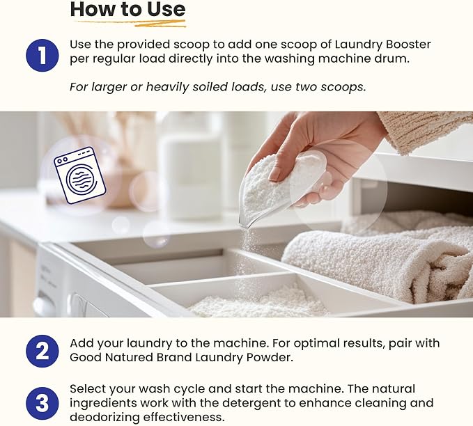 Good Natured Brand | Natural Enzyme Laundry Booster | Stain & Odor Remover | - Image 3