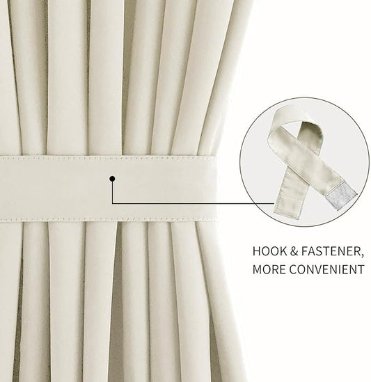 DWCN French Door Curtains – Rod Pocket Thermal Blackout Curtain - Image 2