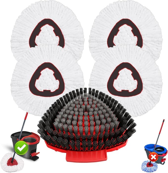 5 Pack Spin Mop Head Replacement by Fatmass