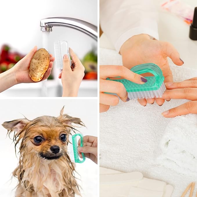 Handle Grip Nail Brush, Hand Fingernail Brush Cleaner Scrubbing Kit Pedicure - Image 6
