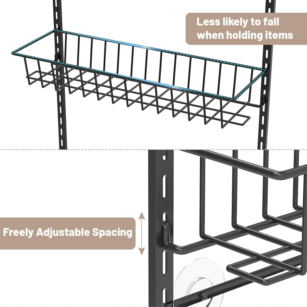 ElegantArray 10-Tier Pantry Door Organizer, Black