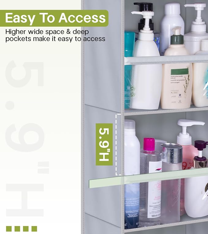 AOODA Over the Door Organizer, Large Capacity Closet Door Hanging Organizer - Image 4