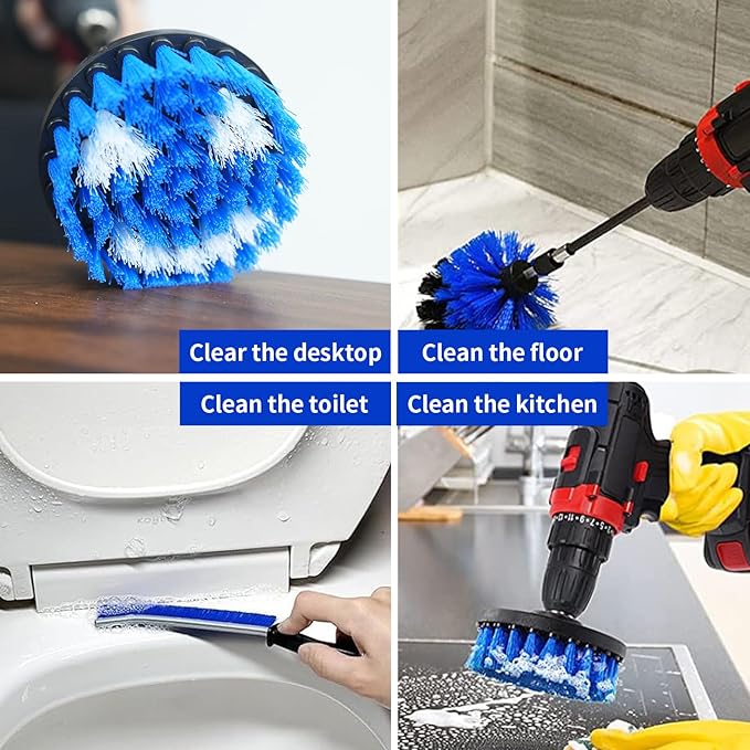 10 Pack Drill Brush Attachment Set, Drill Scrubber Brush Kit, Drill Cleaning - Image 5