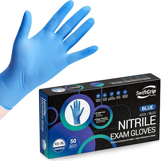Disposable Nitrile Exam Gloves, Nitrile Gloves Disposable Latex Free, Medical by SwiftGrip