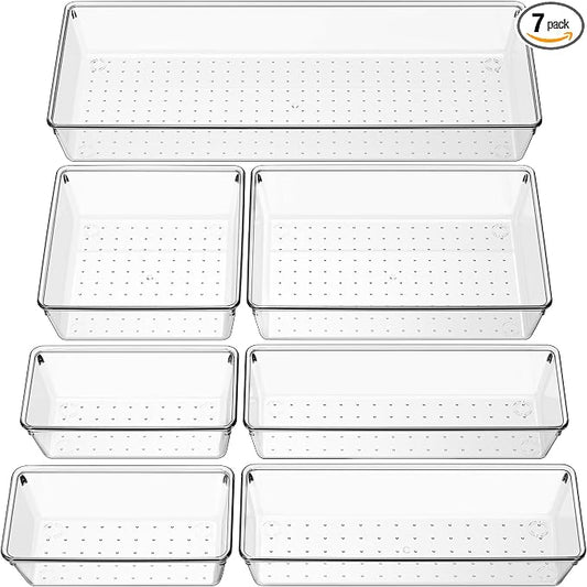 Criusia Clear Drawer Organizer 7 PCS by Criusia