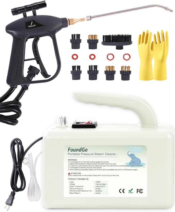 FoundGo 1700W Tankless Handheld Steam Cleaner by FoundGo