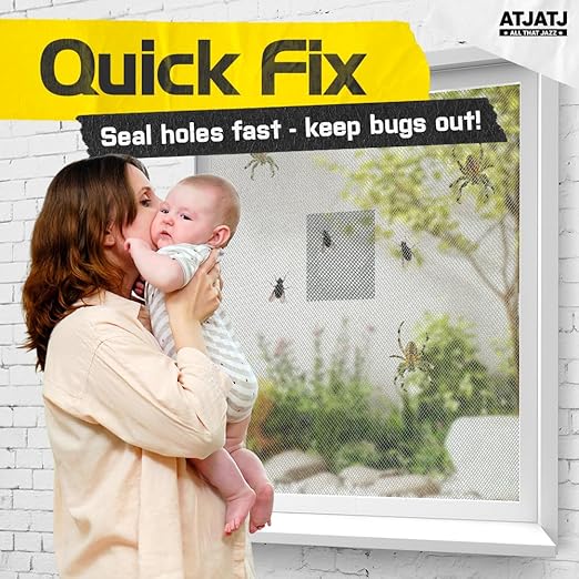 2in x 30ft Window Screen Repair Tape, Screen Door Replacement Kit, Mosquito Net - Image 3