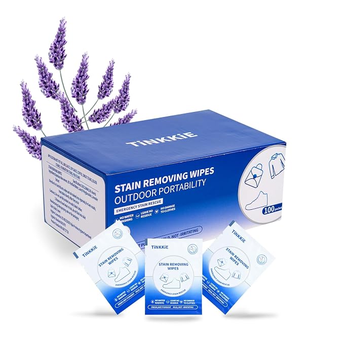 100-Pack Stain Remover Wipes, Portable Clothing Stain Remover Wipes, Instant by Unknown