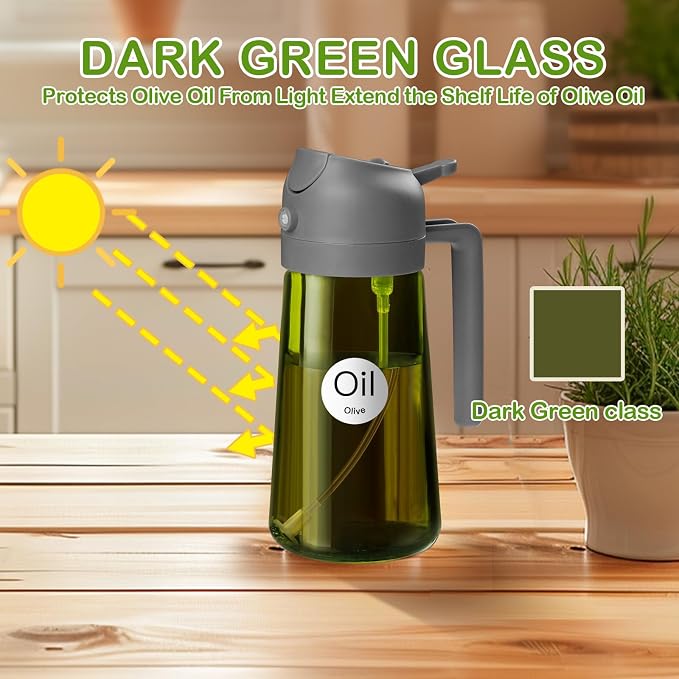 YARRAMATE 16oz/470ml Dark Green Oil Sprayer - Image 4