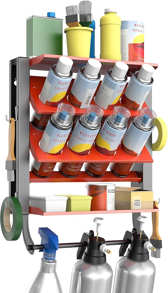 Ultrawall Spray Can Holder Rack, Heavy Duty Steel Wall Mounted Spray Bottle by UltrawallGarageTools