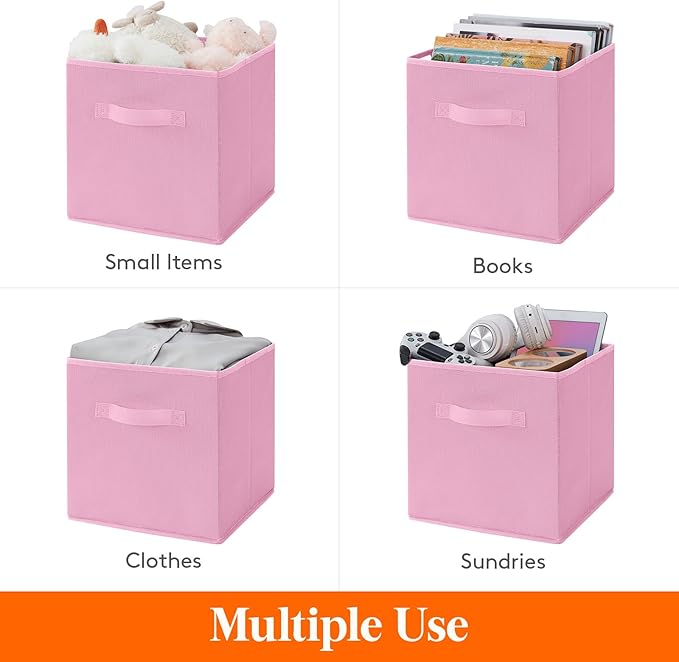 Lifewit 10 Packs Storage Cubes, 11 Inch Cube Storage Bins, Foldable Decorative - Image 5