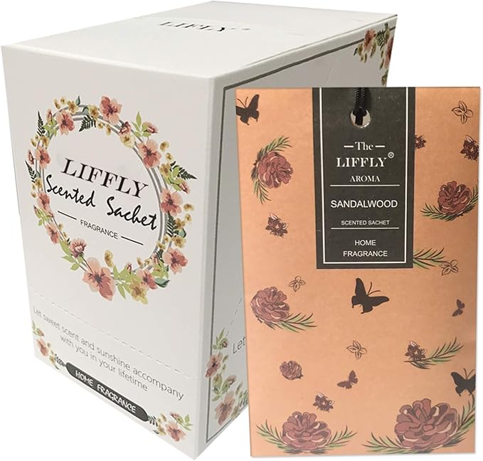 14 Packs Sandalwood Scented Sachets by LIFFLY