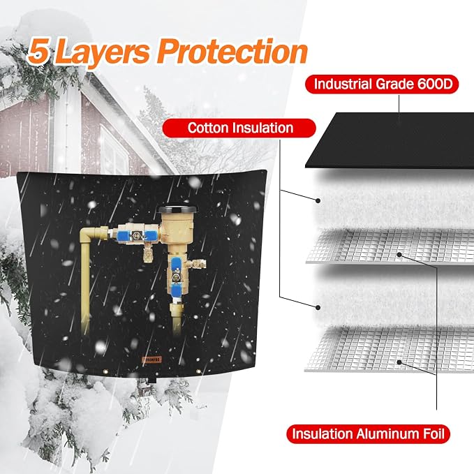 TOHONFOO Backflow Preventer Pipe Insulation Cover - Image 5