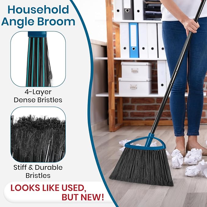 MAVRIZ 3 Pack Heavy Duty Broom Outdoor - Image 2
