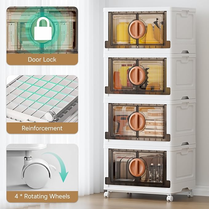 JEKO&JEKO 332Qt Lockable Stackable Storage Bins - Image 3