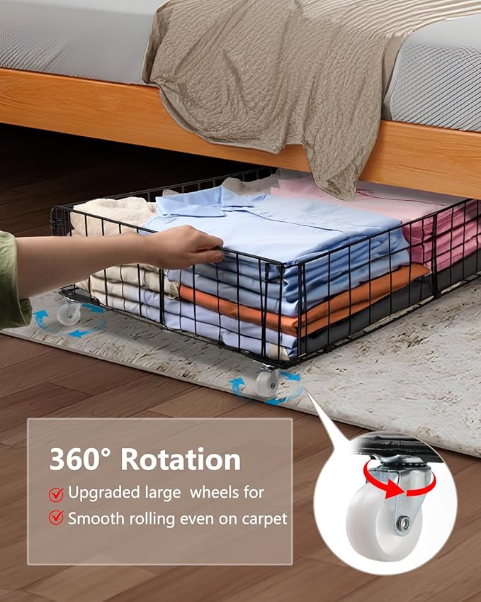 4 Pack Larger Under Bed Storage - Image 3