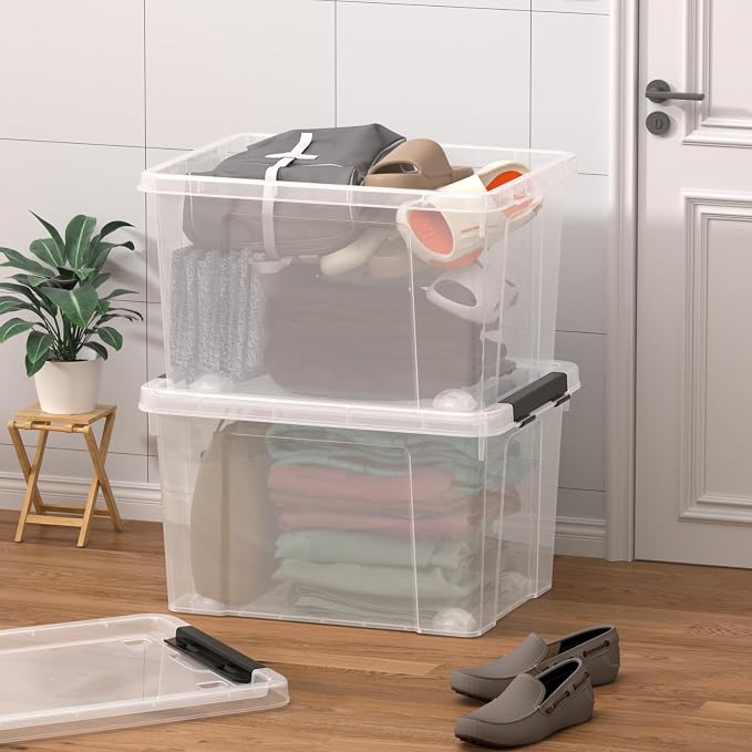 Zopnny 52 Quart Stackable Plastic Storage Bins - Image 6