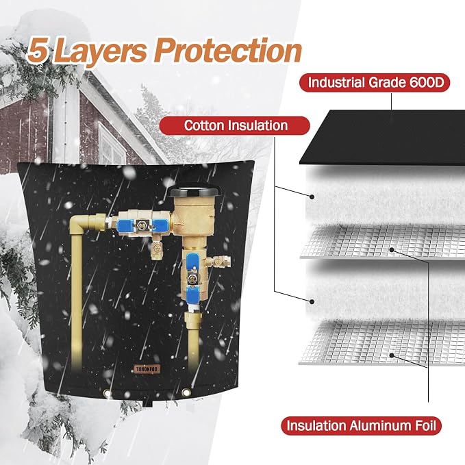 TOHONFOO Backflow Preventer Pipe Insulation Cover - Image 5