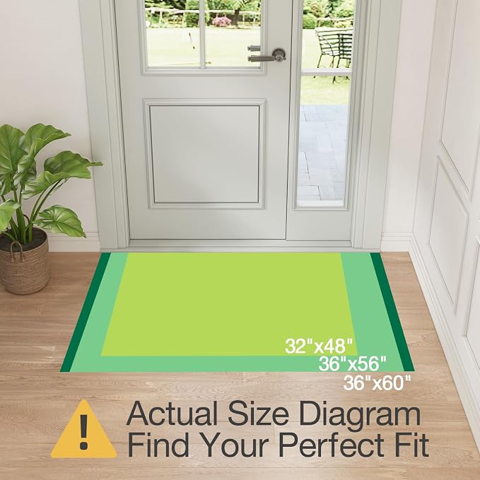LUMI Indoor Door Mat 36"x59", Ultra Thin Low Profile Non-Slip Doormat - Image 2