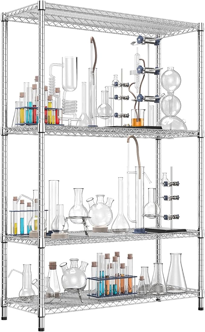 IZEUK 3400 LBS Garage Shelving Wide Storage Shelves 4 Tier Metal Shelves Heavy - Image 9