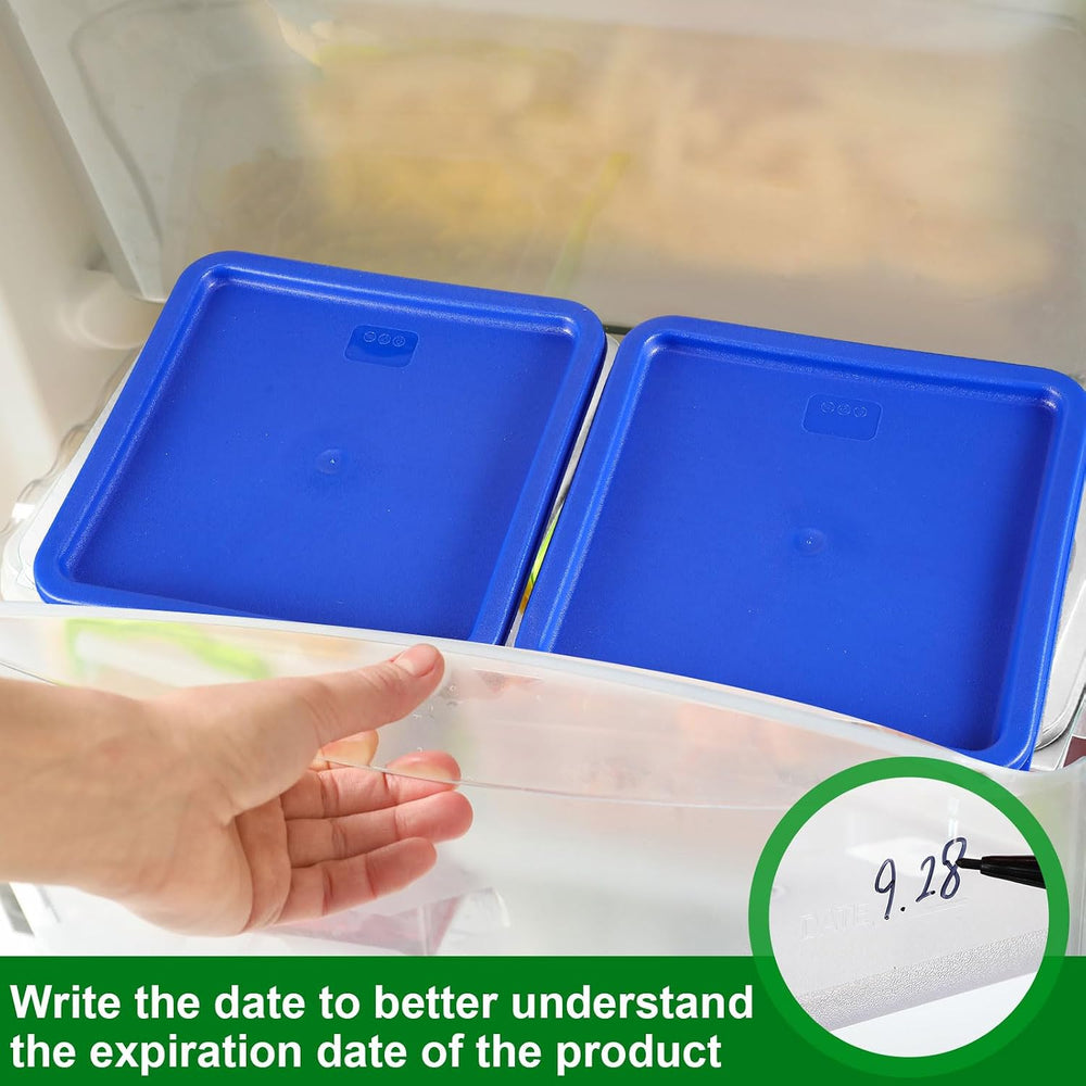 FoldTier 2 Pieces Square Food Storage Containers Polycarbonate Clear food Con...