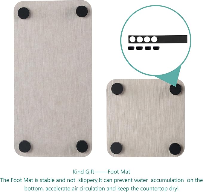 Set of 4 Water Absorbent Diatomite Coasters, Diatomaceous Earth Kitchen Soap - Image 5