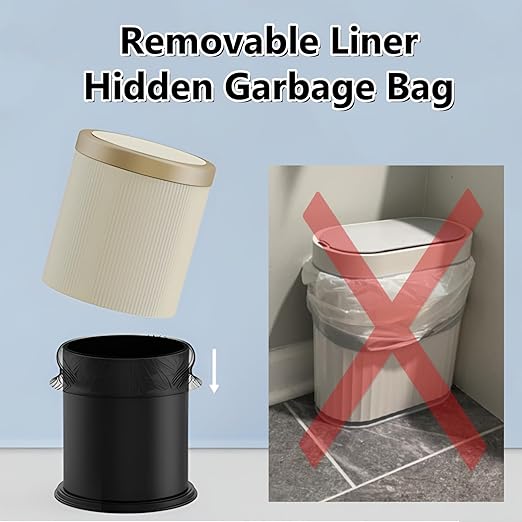 URALFA 3.7 Gallon Automatic Motion Sensor Bathroom Trash Can - Image 2