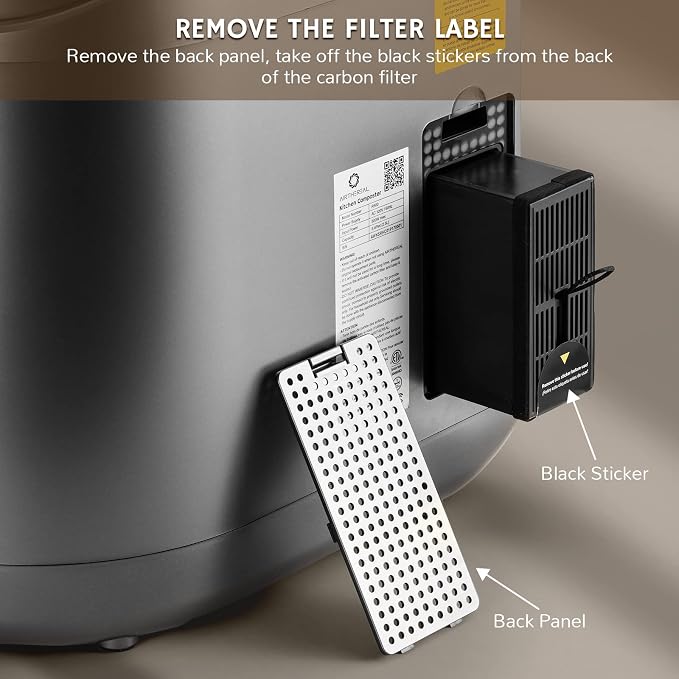 Airthereal Revive Electric Kitchen Composter, SHARKSDEN Tri-Blade, Turn Food - Image 7