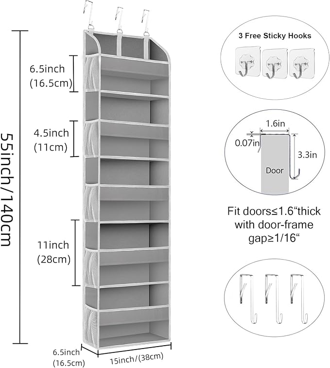 2 Pack Over The Door Storage Organizer - Image 2