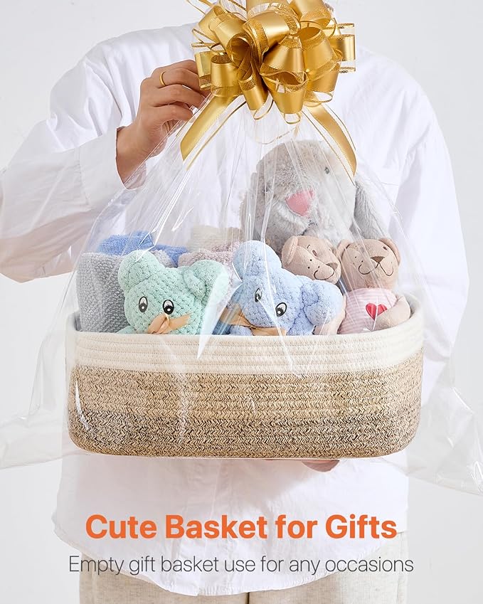 Small Woven Basket, 13.5 x 9.5 x 5 Inches, Storage Basket - Image 7