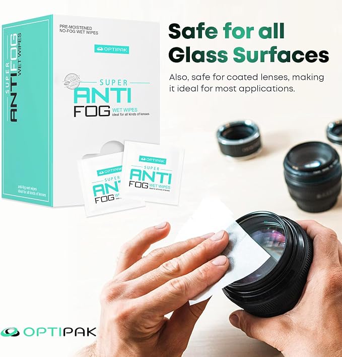 Anti Fog Wipes for Glasses, Binoculars, Face Shields, Ski Masks or Swim Goggles - Image 6
