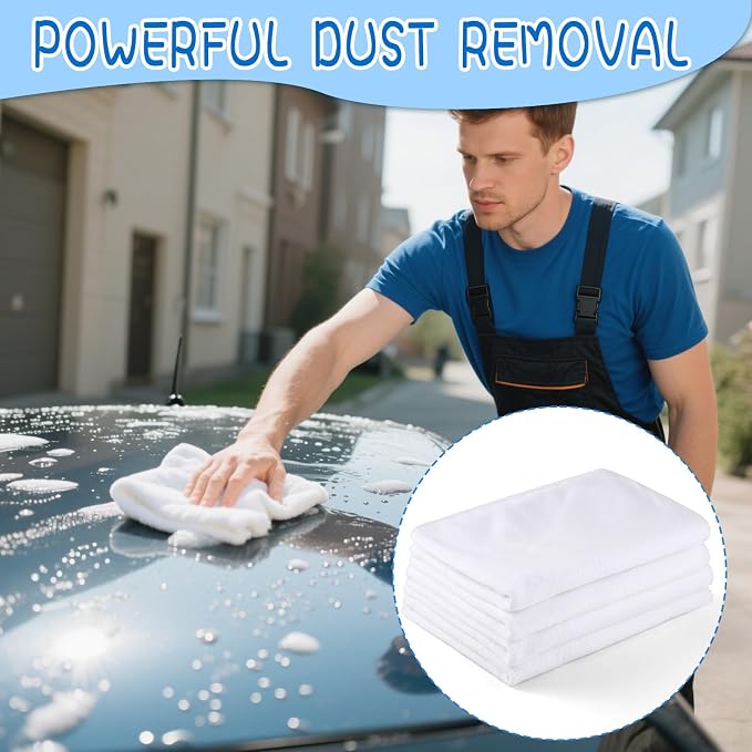 4 Pack Extra Large Microfiber Cleaning Cloths 20"x30", Lint-Free Reusable Towels - Image 5