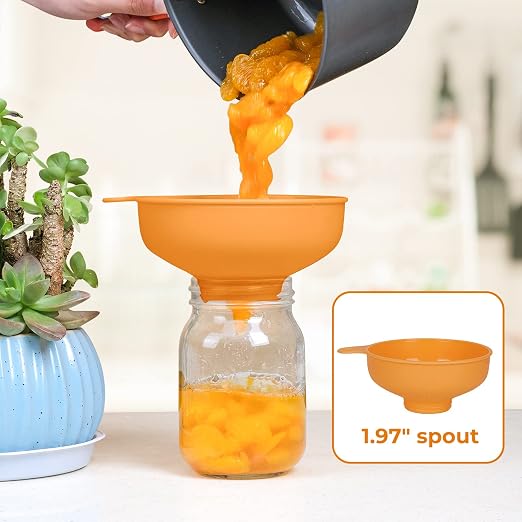 Wide Mouth Kitchen Funnel, Food Grade Plastic Cooking Canning Funnel - Image 4