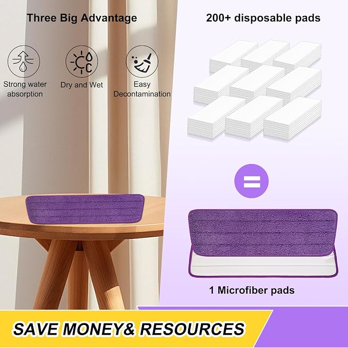 16.5 Inch Reusable Mop Pads Microfiber Spray Mop Replacement Heads - Image 7