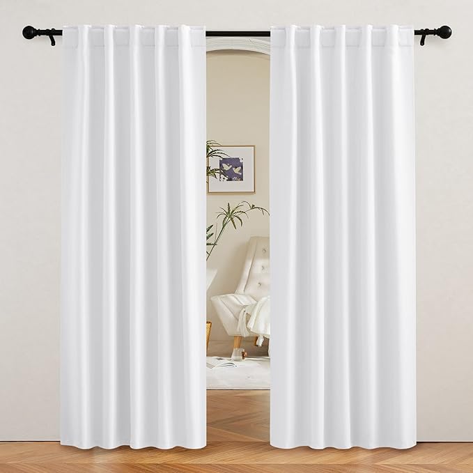 RYB HOME Blackout Curtains 80 inches Long Thermal Insulating Large Window by RYBHOME