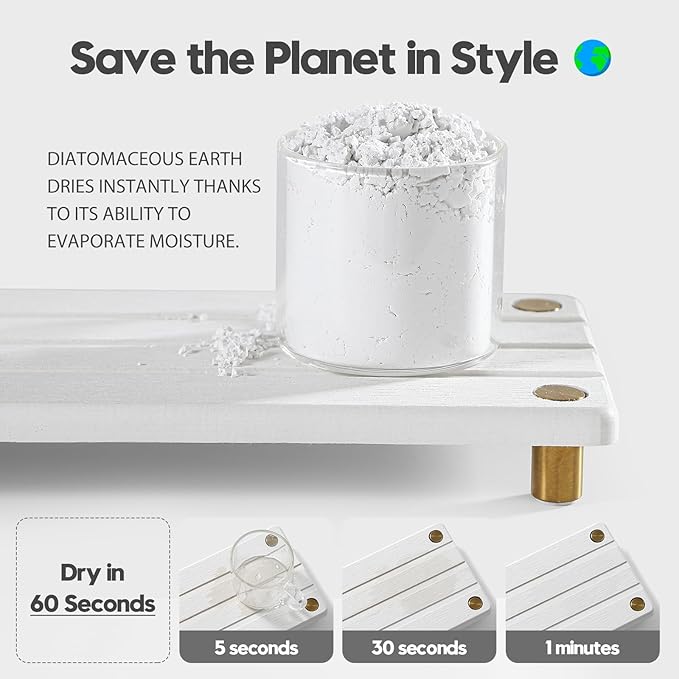 Instant Dry Sink Caddy Kitchen Sink Organizer, Quick Drying Diatomaceous Earth - Image 4