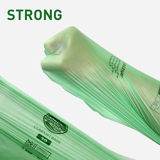 RAYTID 13 + Gallon Compostable Trash Bags, Extra Thick 1.1 Mil, Tall Kitchen - Image 3