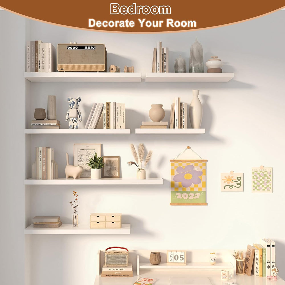40 Inch Floating Shelf 1 Pack Large Floating Shelves for Wall No Drilling Acc...